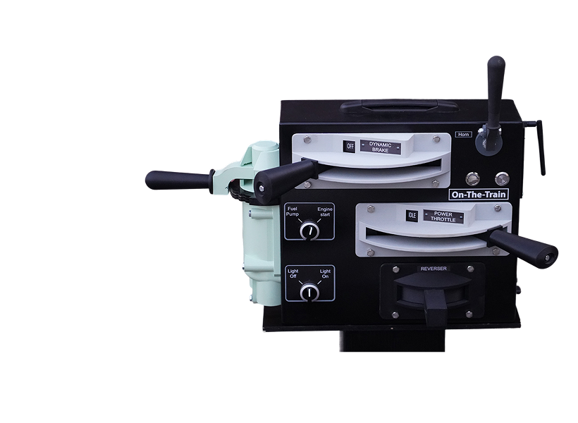 Black and white vintage film projector with controls and levers